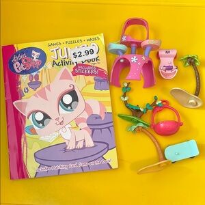 Littlest Pet Shop Activity Book with Playset - Pink and Blue